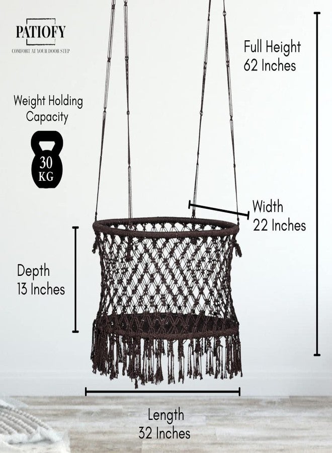 Patiofy Baby Cradle| Swing Cradle | Palna | Portable | for New Born Kids Age Group 0-2 Years Weight Capacity Up to 10 Kg (Brown- Oval Shape) - Image 2